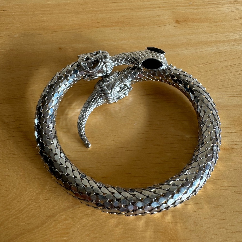 Vintage Silver Snake Bracelet - Picture 2 of 5